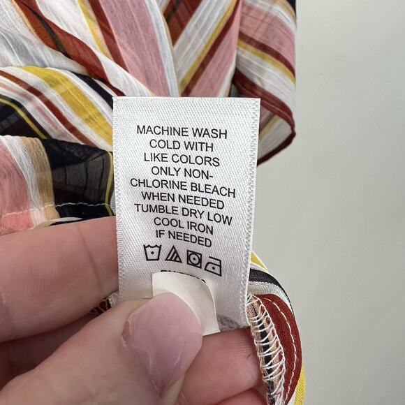 Maurices Poncho Blouse Womens Small Sheer Boho Festival Eclectic Retro Tassel - Picture 6 of 11